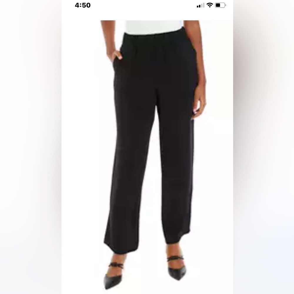 AGB black dress pant in size 16. Wide pant leg with relaxed fit. Good condition.